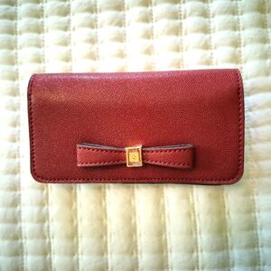 ANN KLEIN CLUTCH WALLET RED NWT ORIGINAL BOX